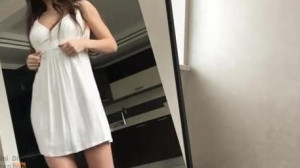 Mini Diva Fucks a Dildo against the Mirror